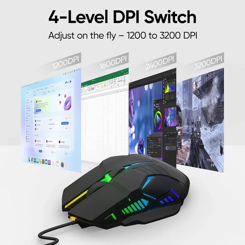 RGB Gaming Mouse - Black